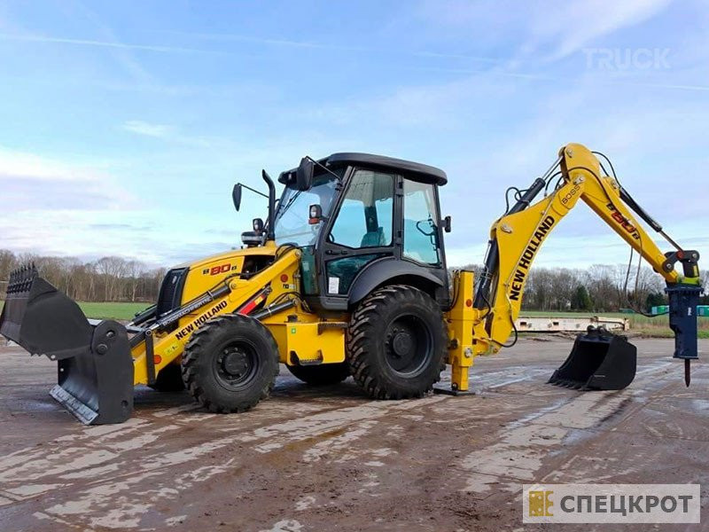 Аренда экскаватора-погрузчика с гидромолотом New Holland B80B