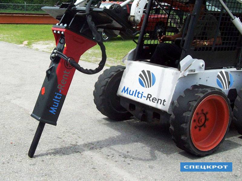 Фото Мини-погрузчик Bobcat с гидромолотом в аренду