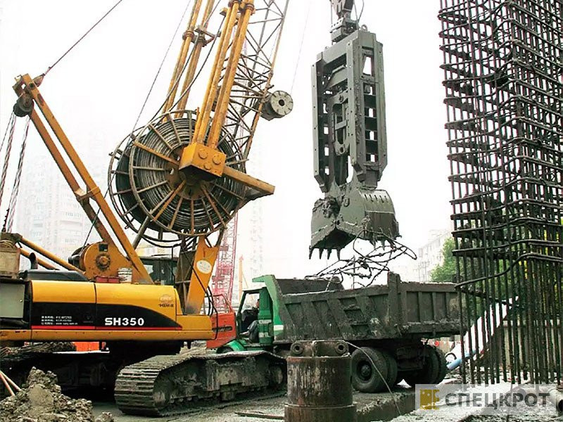 Аренда гусеничного гpeйфepного экскаватора Sany SH350