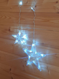 Гирлянда-звезды Christmas Light, 12 звезд, 30 светодиодов, холодное свечение